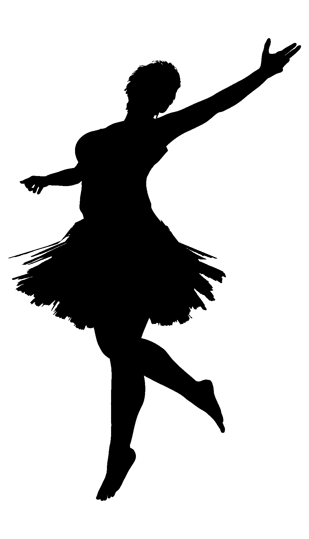 A silhouette of a ballerina dancer.